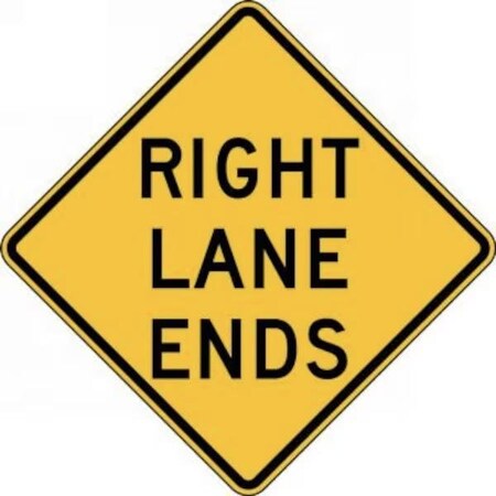 Accuform LANE GUIDANCE SIGN RIGHTLEFT LANE FRW695HP FRW695HP